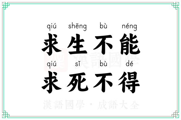 求生不能，求死不得