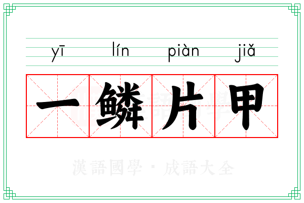 一鳞片甲