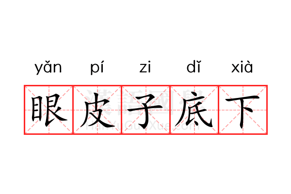 眼皮子底下