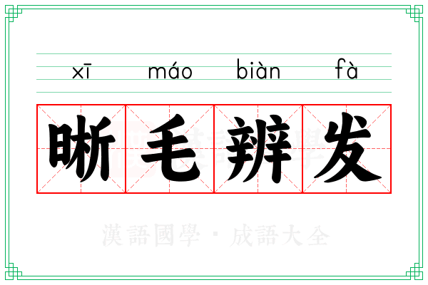 晰毛辨发