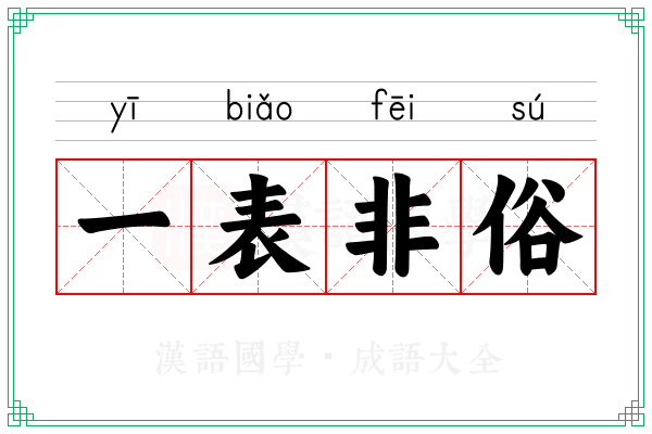 一表非俗