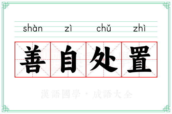 善自处置