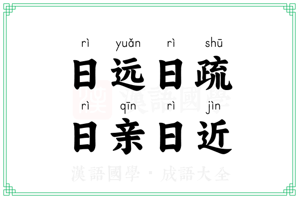 日远日疏，日亲日近