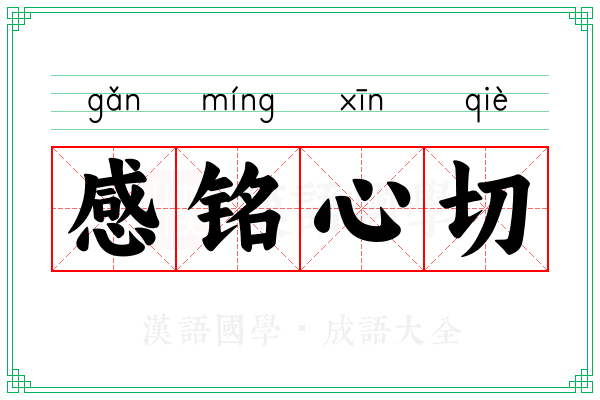 感铭心切