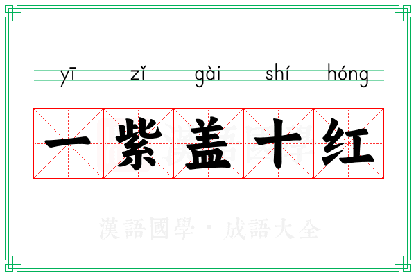 一紫盖十红